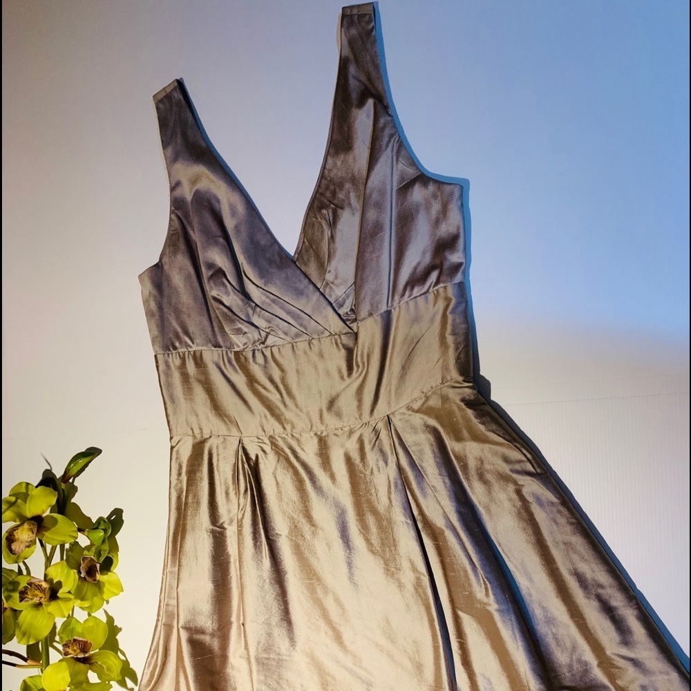 Dessy Collection BN Silk taupe dress size 12